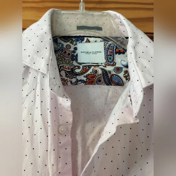 Denim & Flower Purple Shirt - Picture 3 of 3